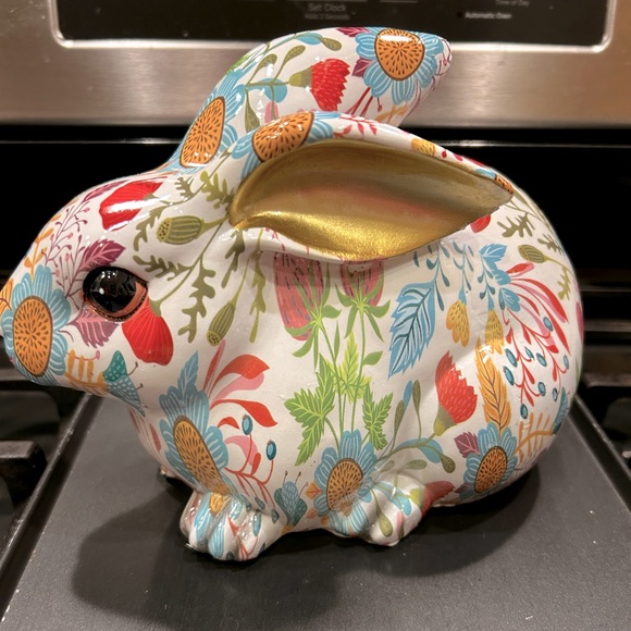 NEW! Boho Chic Farmhouse Colorful Floral Strawberry Spring Easter Bunny Rabbit - Picture 3 of 3